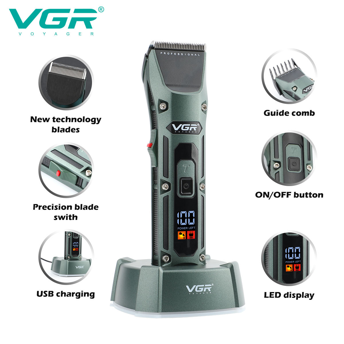 VGR V-696 Новый металлический  – обзор и цена Electric Shaver Rotary